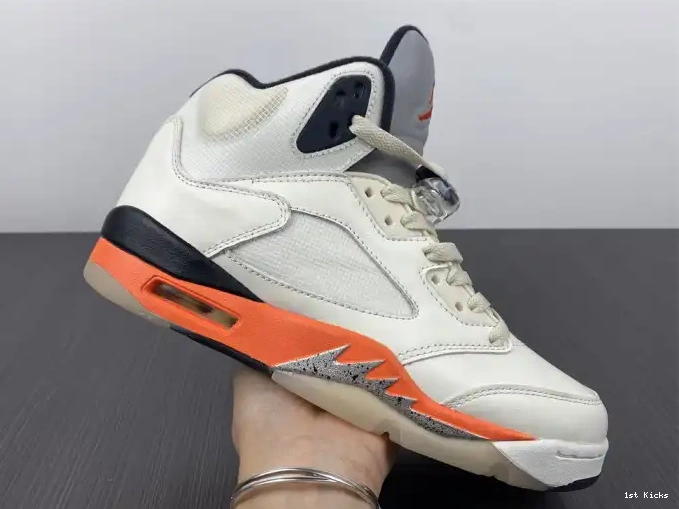 1st Kicks Shoes Jordan DC1060-100 5 Retro Orange Total 0506